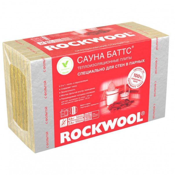 Утеплитель "RockWool Сауна Баттс", 4,8 кв.м