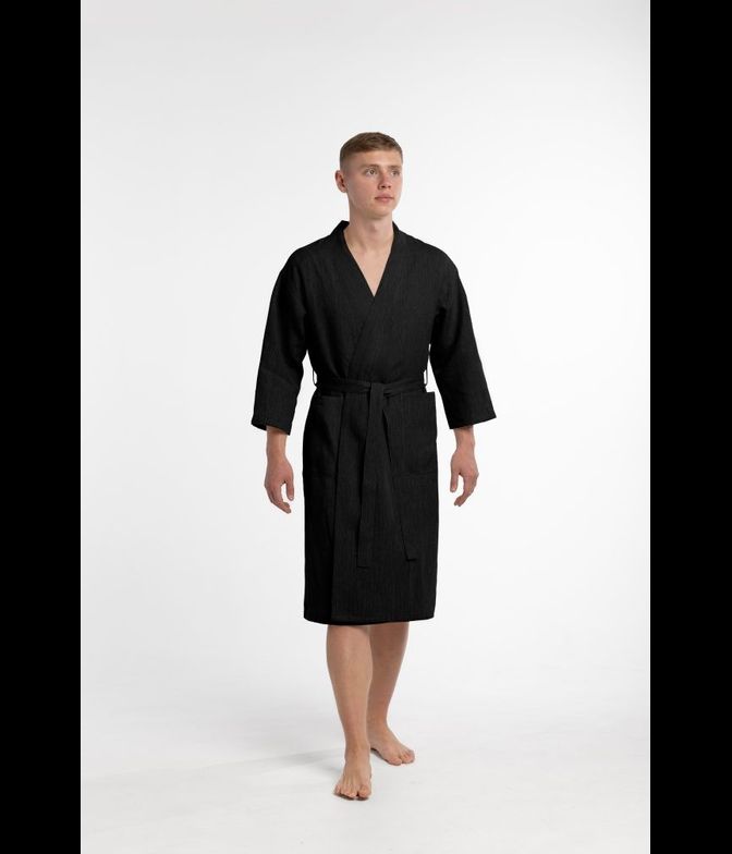Халат-кимоно коллекция "Уголь", 50-52, лён