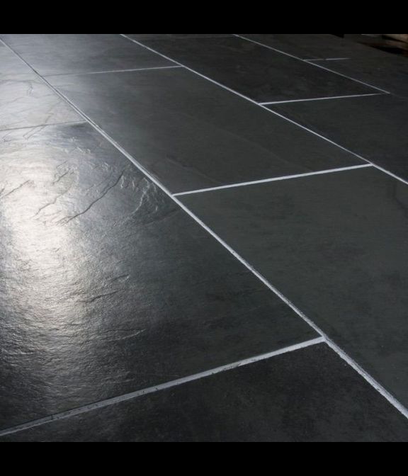 Плитка "Сланец", черный браш, 300х600х10 мм