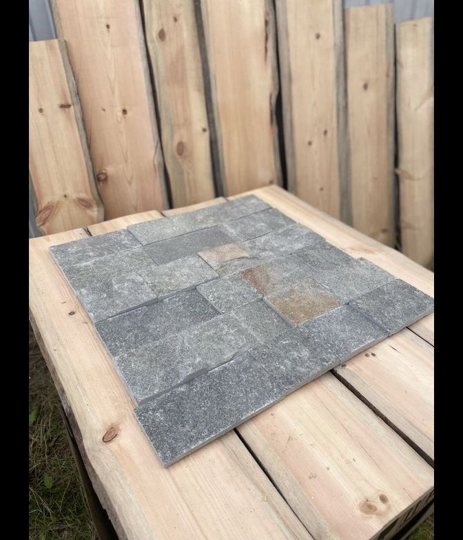 Плитка для стен "Златолит" макси, серо-зеленая.