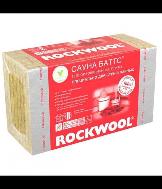 Утеплитель "RockWool Сауна Баттс", 4,8 кв.м