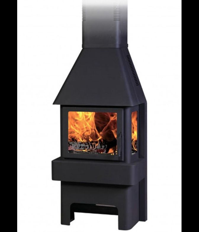 Печь-камин Бавария "Три стекла"