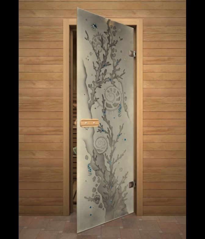 Стеклянная дверь «Коралл»