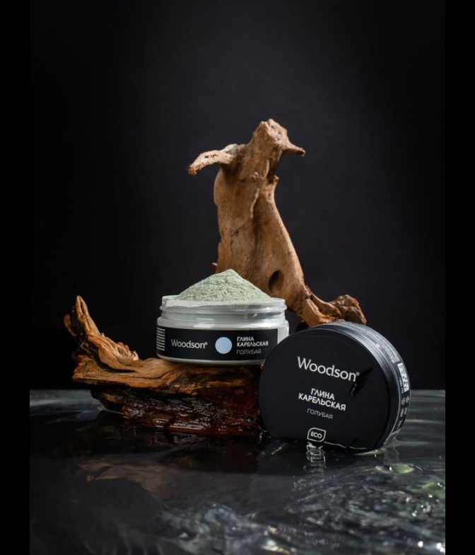 Глина голубая Карельская для бани