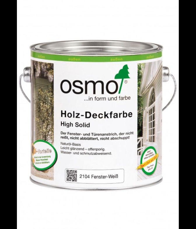 Белая краска - Holz-Deckfarbe, 0,75 л