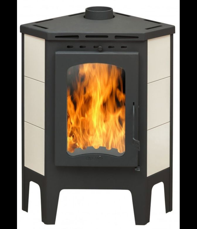 Печь-камин для дома Бавария "Угловая"