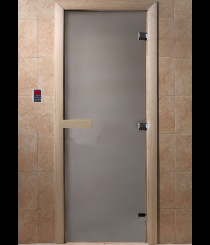 Стеклянная дверь "Сатин", белая матовая, 70х190 см