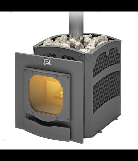 Печь для бани Былина-Сетка 18 Ч Панорама, чугун