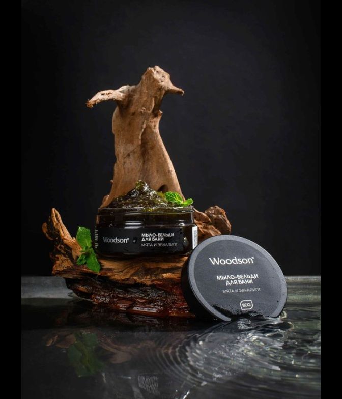 Мыло-бельди для бани и сауны «Мята и эвкалипт» для бани