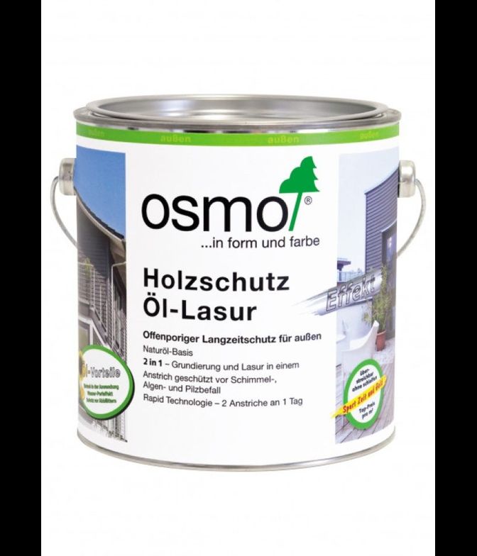 Защитное масло-лазурь с эффектом серебра - Holzschutz OL-Lasur Effekt, 0.75л