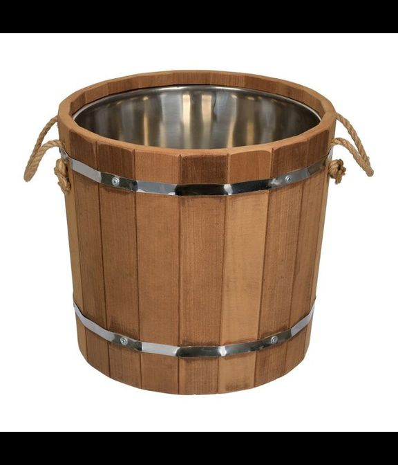 Запарник для бани, термодерево и вставка из нерж. стали, 20 л
