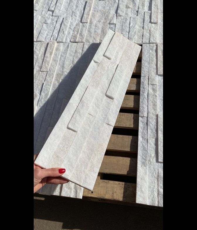 Мозаика для стен Кварцит, белый (классик), 0.63 кв.м.