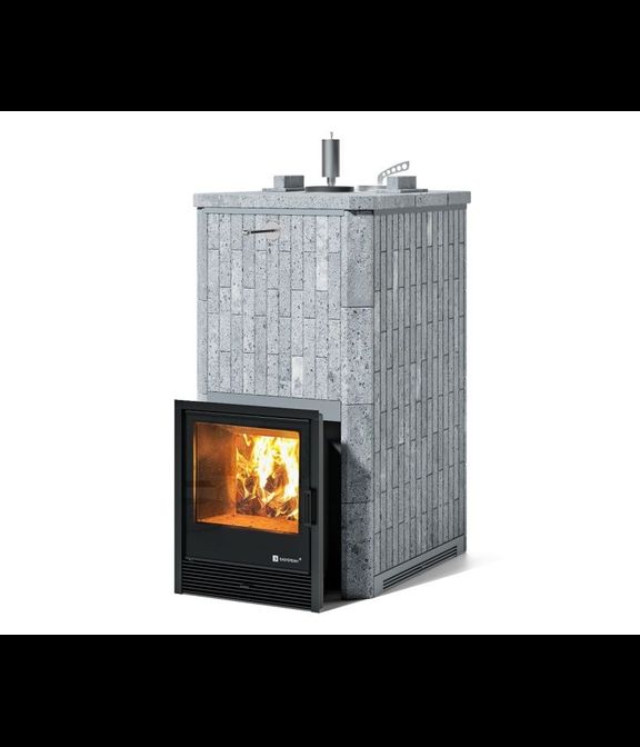 Печь Геленджик в наборном полноценном кожухе с закрытым верхом, талькохлорит