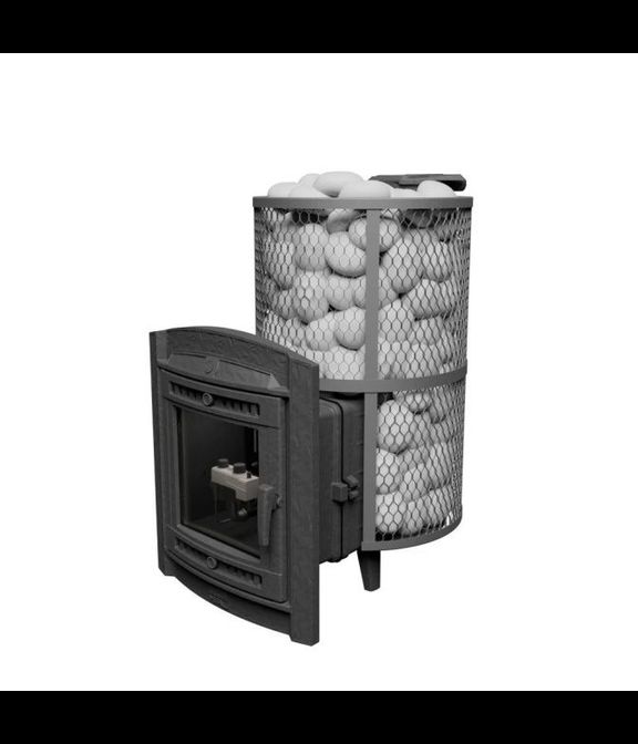 Печь банная «Атмосфера L» сетка нержавейка с газовой горелкой