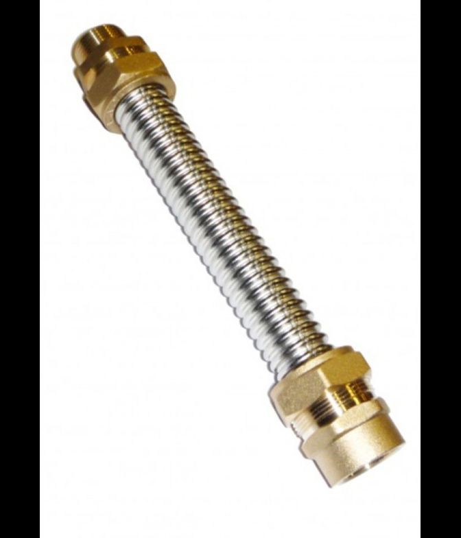 Труба гофрированная, нержавеющая сталь, для бани 1/2