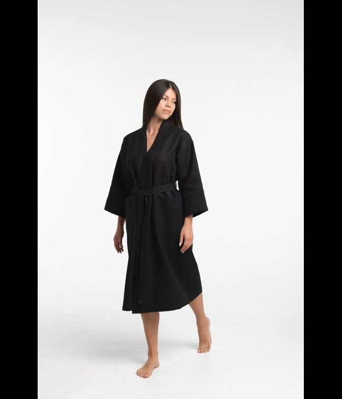 Халат-кимоно коллекция "Уголь", 44-46, лён