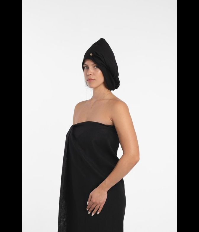 Чалма для бани, коллекция "Уголь"