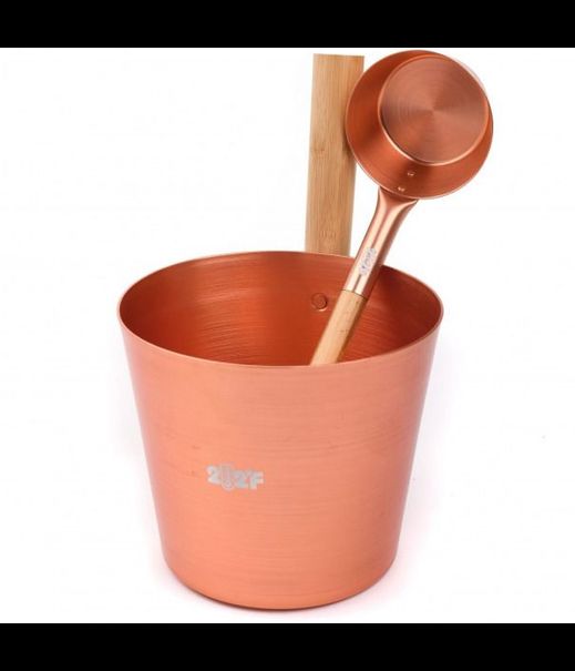 Набор для бани OXY-M-2 Copper Ушат 5л + черпак 0,2л ручки бамбук