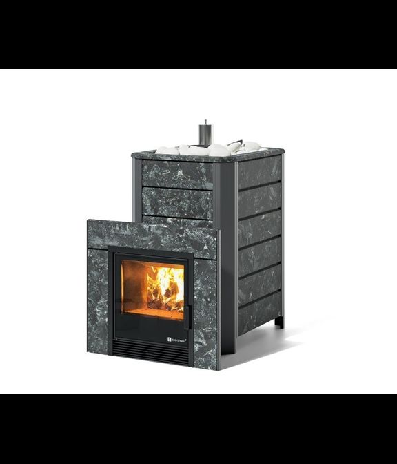 Печь для бани Ялта 35/2024 в облицовке из пироксенита