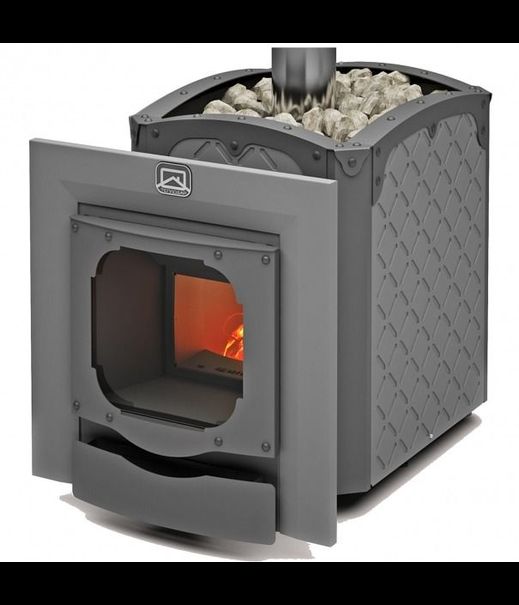 Печь для бани Былина -18 Ч Панорама, чугун