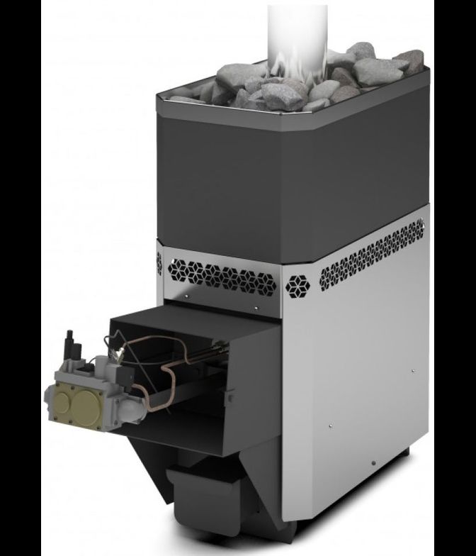 Печь для бани Русь 18ЛНЗП Профи с горелкой АГГ-20П