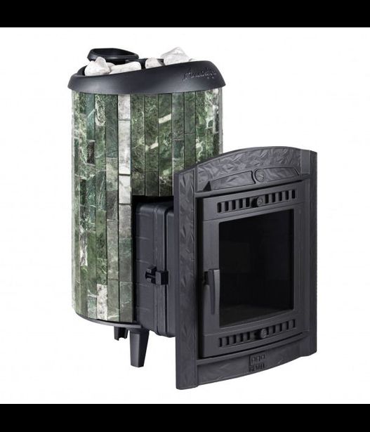 Печь для бани "Атмосфера L" ламели "Змеевик" наборные