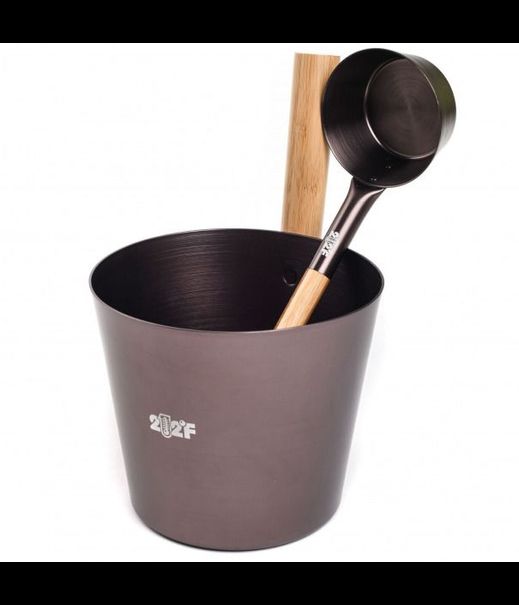 Набор для бани OXY-M-2 BLACK Ушат 5л + черпак 0,2л ручки бамбук