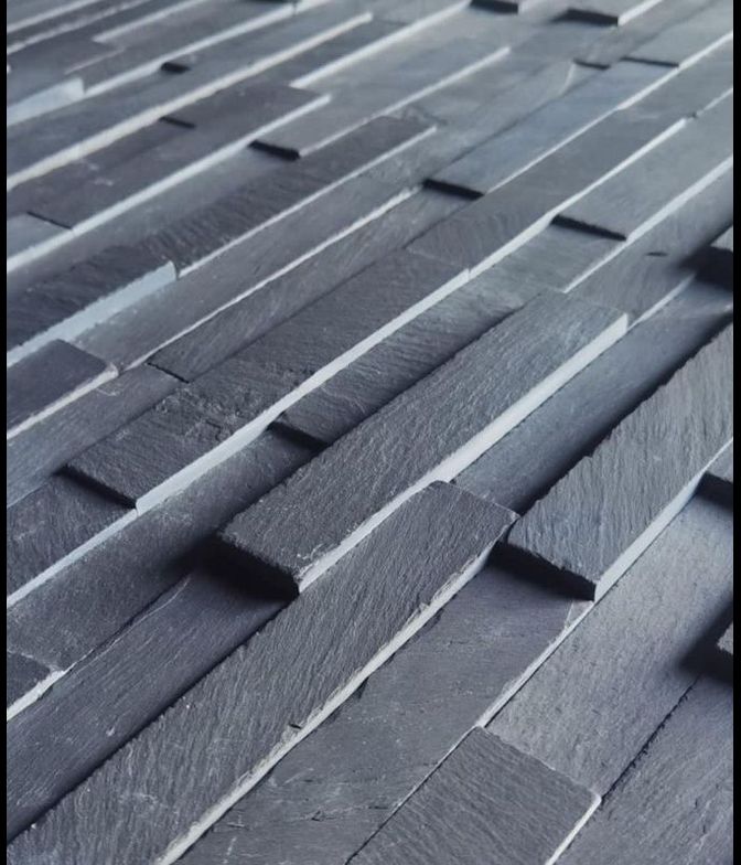 Мозаика для стен Сланец, черный (классик), 0.63 кв.м.