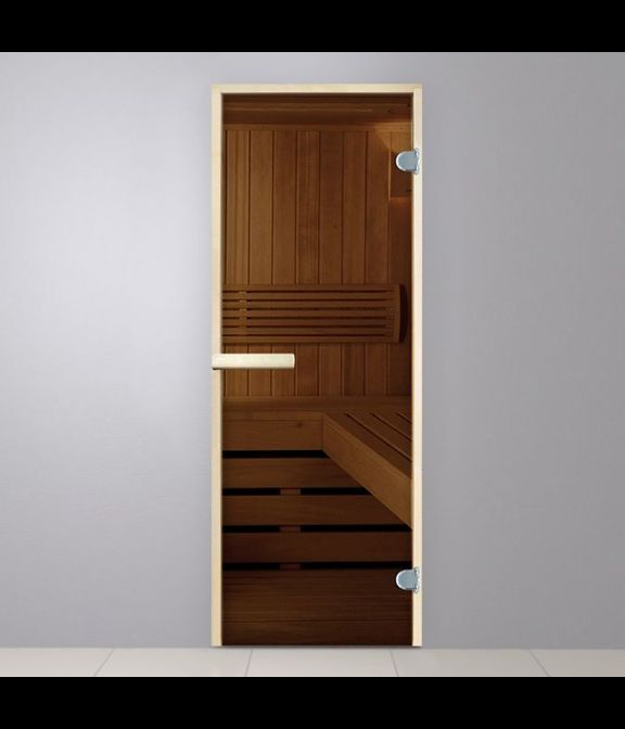 Стеклянная дверь "Элит Бронза", 70х180 см