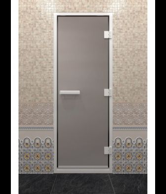 Стеклянная дверь "Хамам Сатин"