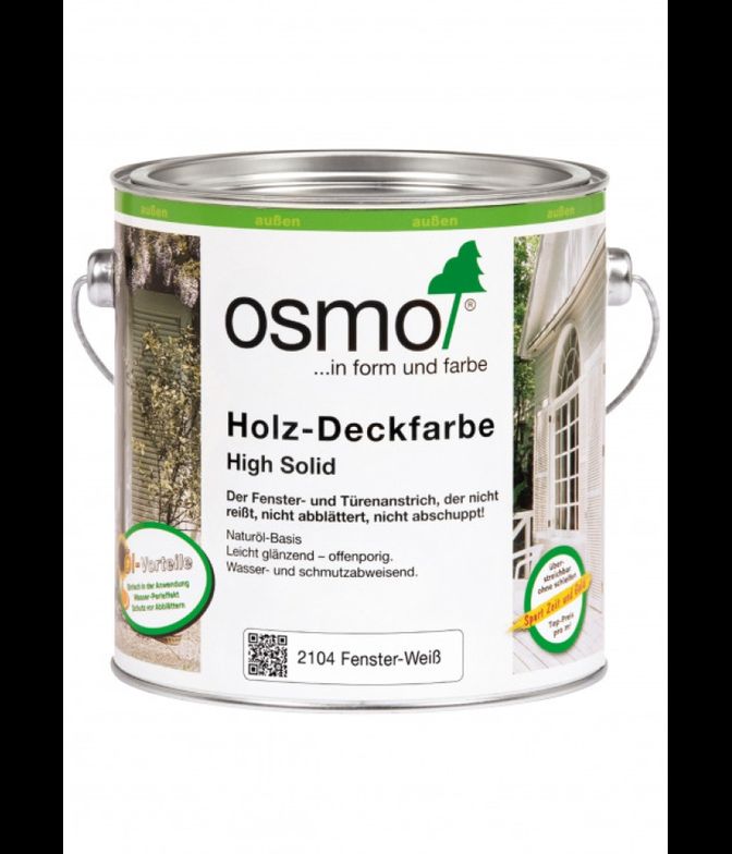 Белая краска - Holz-Deckfarbe, 0,75 л