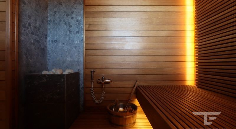 Отделка парной - Реечная баня