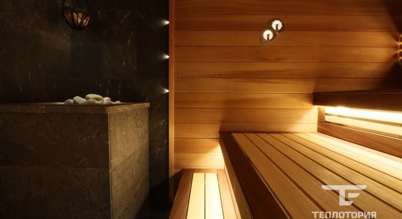 Банный комплекс - отделка парной и концепция душевой.