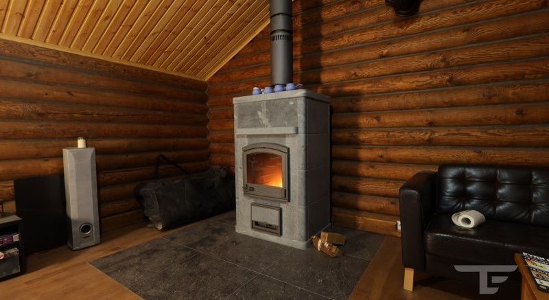 Камин в охотничьем доме