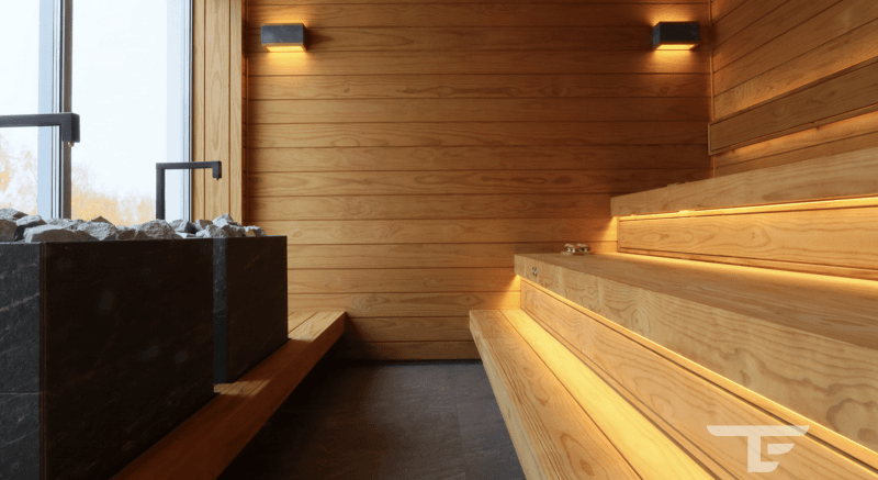 Атмосферная баня с двумя электрокаменками Туликиви